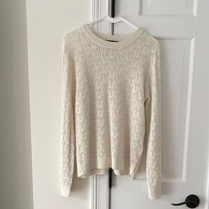 Zara Open Stitch Cream Sweater worn once